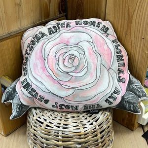 Flower Quote Pillow - After women, flowers are the most divine creation